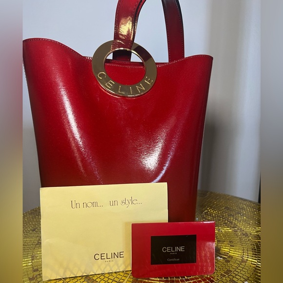 CELINE | Red Loop Bucket Bag NIB - Picture 5 of 7